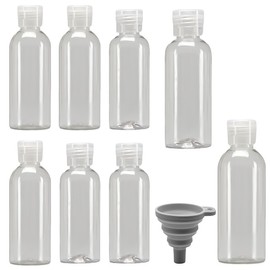 WUMZIRA Plastic Bottles for Filling, Bottles for Filling, Pack of 8 Empty Plastic Bottles for Filling, Empty Bottles for Filling, Reusable Plastic Smoothie