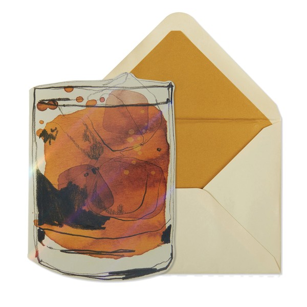 NIQUEA.D Father's Day Card, Illustrated Scotch, Includes a Unique Sentiment and Coordinating Envelope (NFD-0013)