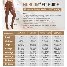 NURCOM 15-20 mmHg Compression Pantyhose for Women & Men, Open Toe Medical Compression Stockings, Waist High Opaque Compression Tights, Graduated Support for Varicose Veins, Edema, DVT, Post Surgery
