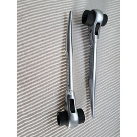 BBI LTD Scaffolding Ratchet Podger Spanner 19mm & 21mm Wrench Steel Podger End 10'' Long UK Seller