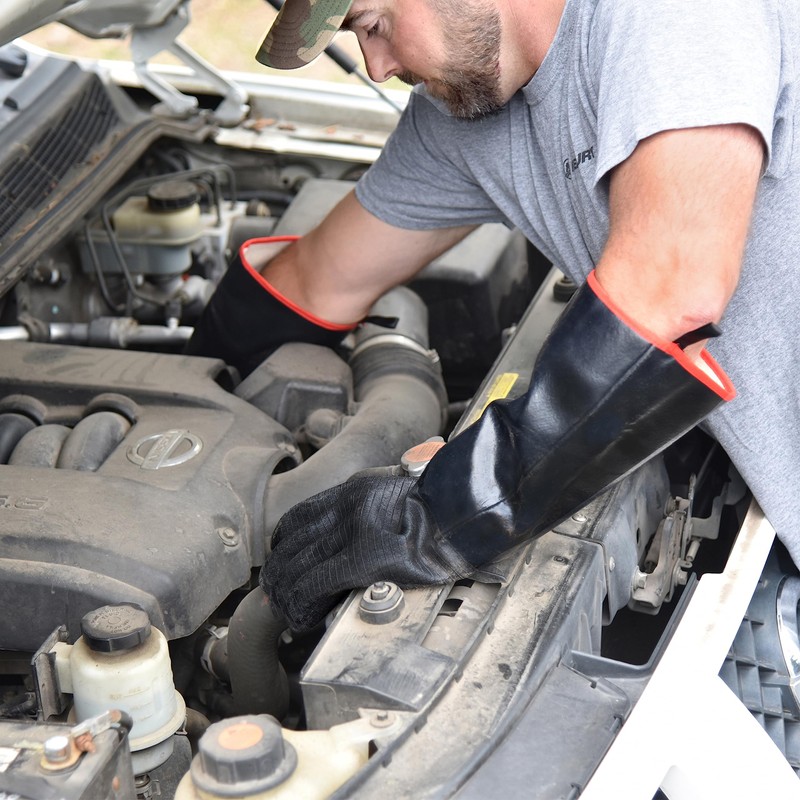 BBQ Grilling Gloves - 932 °F (18 inch) Black