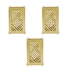 3set Pen Holder Golden Appearance Electroplating Quadrate Educational DIY Assembly