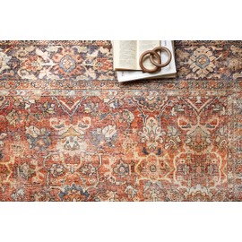 Loloi II Layla Collection LAY-02 Spice/Marine, Traditional 2'-6" x 7'-6" Runner Rug