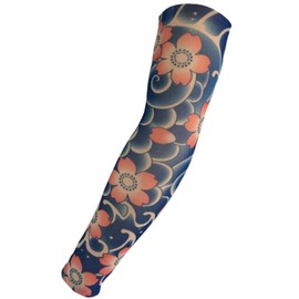 Fukufuku UV Arm Cover Arm Cover Tattoo Sleeve Tattoo Exercise Style UV Sun Protection Unisex One Size Fits Most (Pattern 10), Pattern 10