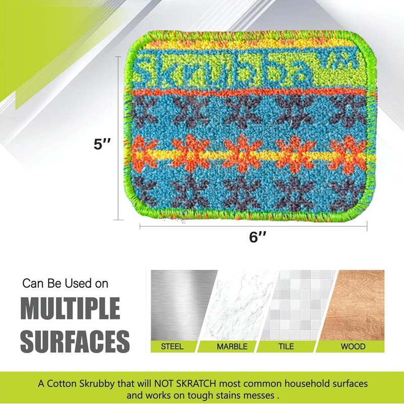 Wet-it! Skrubba 3-Pack Reusable Dish Scrubbers – Non-Scratch Scouring Pads
