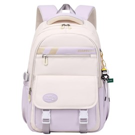Clufar School Backpack Teenager Girls Boys Waterproof Backpack Women 16.3 Inch Laptop Causal Travel Daypack School Bag Girls Kawaii School Bag School Bag for School Travel, B-purple.