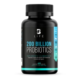 200 Billones de Probióticos 60 Cáp 11 diferentes Cepas. Cápsulas con tecnología DRcaps®. Ingredientes naturales. 200 Billion Probiotics Platinum B Life.
