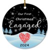 Our First Christmas Engaged, Engagement Gifts for Couples, Engaged Christmas