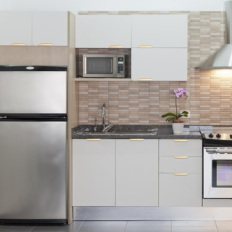 Malimali 10 Pack Dark Gold Edge Finger Pulls for Cabinets