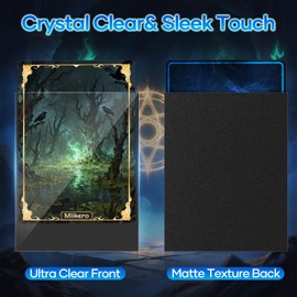 1000 Counts Black Card Sleeves, Matte Card Sleeve Deck Card Protectors, Trading Card Sleeves Fit for MTG, TCG and Sports Cards