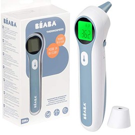 BÃABA - Fieberthermometer Kontaktlos - Infrarot Thermometer - Ohr und Stirnmessung - Digital - Raumtemperatur - Baby, Kinder und Erwachsenen-Modus - Ultraschnelle - Multi-funktional - Thermospeed