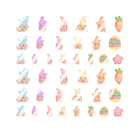 Spring Nail Decals - Easter Gnomes Nail Decals - Gnomes Nail Art Decals - Waterslide Nail Art Decals