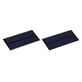 sourcing map Mini Solar Panel Cell 5V 200mA 1W 130mm x 60mm for DIY Electric Power Project Pack of 2