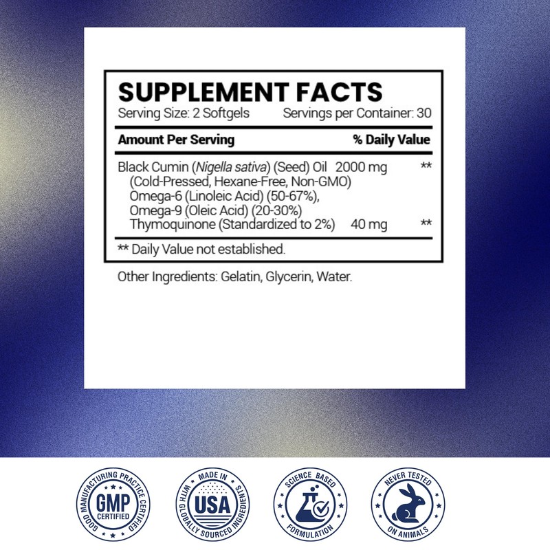 Research Verified Black Seed Oil - 60 Softgels - Boost