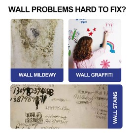 Wall Mending Agent,Roll on Spackle Wall Repair Tool,Portable Drywall Repair Paint,Small Roller Brush Repair kit,Walls Fix Quick and Easy Solution,3 Fl OZ