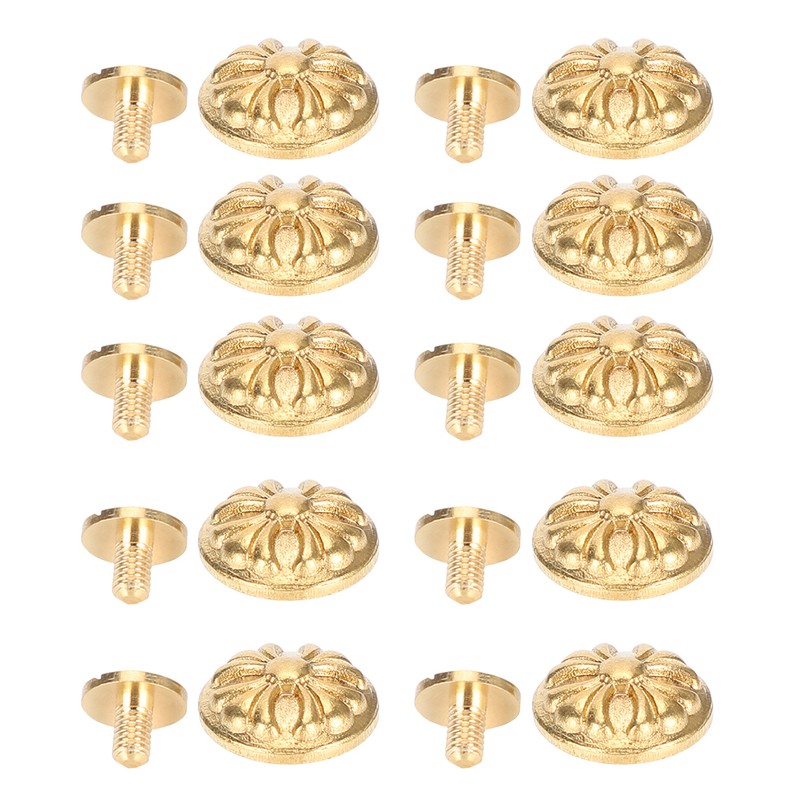 10 Sets Rivets Studs Screw 13mm Chrysanthemum Leathercraft Button Decoration