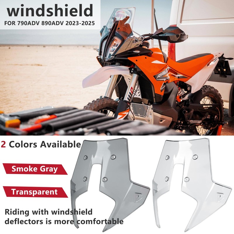 FWXEOZ Motorcycle Windshield Deflectors for 790ADV 890 ADV Adventure 2023-2025,