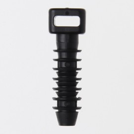 Panduit MPMS25-C0 Pan-Ty Masonry Push Mount, Weather Resistant Nylon 6.6, Indoor/Outdoor Environment, Fir Tree Hole Mount, Black, 0.25" Hole Diameter, 0.27" Height, 0.97" Grip Length (Pack of 100)