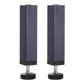 sourcing map 2 Pcs Adjustable Height Center Support Leg, 6 Inch Metal Bed Frame Support Legs, Bed Support Slats Leg for Sofa Cabinet Couch Dresser Table Furniture, Grey
