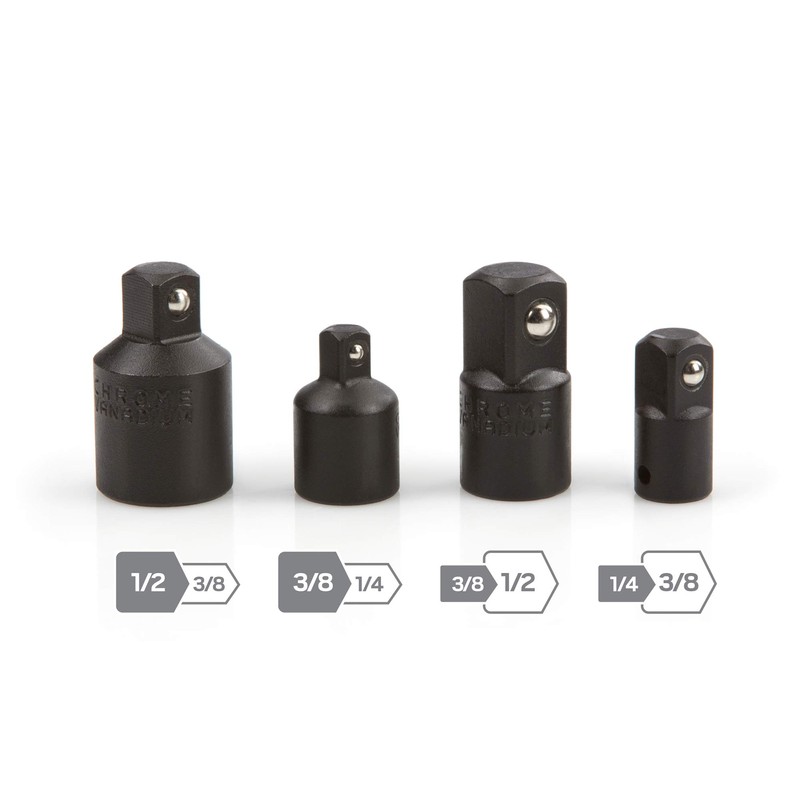 Tekton 4957 Juego de Adaptadores y Reductores de Impacto, 4