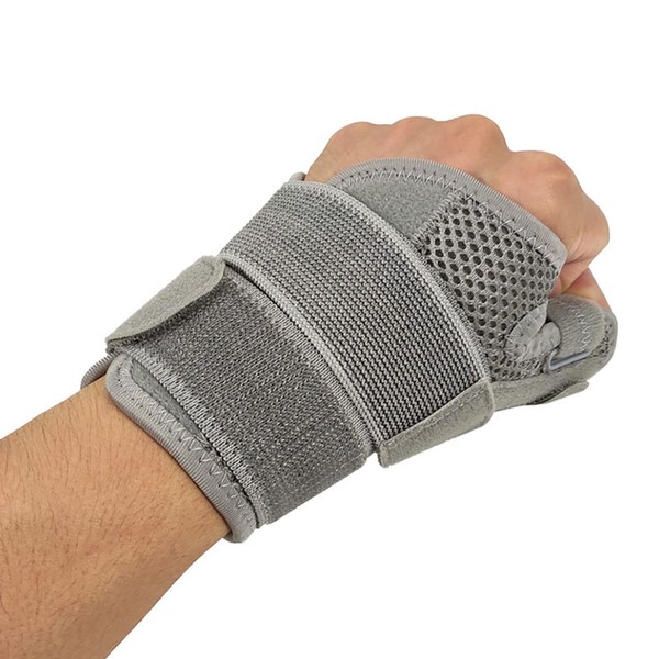 Wrist Brace Adjustable Sports Finger Guard for Carpal Tunnel Arthritis Tendonitis Thumb Immobilizer 1 Size Fits Left or Right Hand (1 Pack)