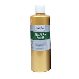 Handy Art Metallic Tempera Paint, 16oz, Pack of 3, Gold (RPC231162)