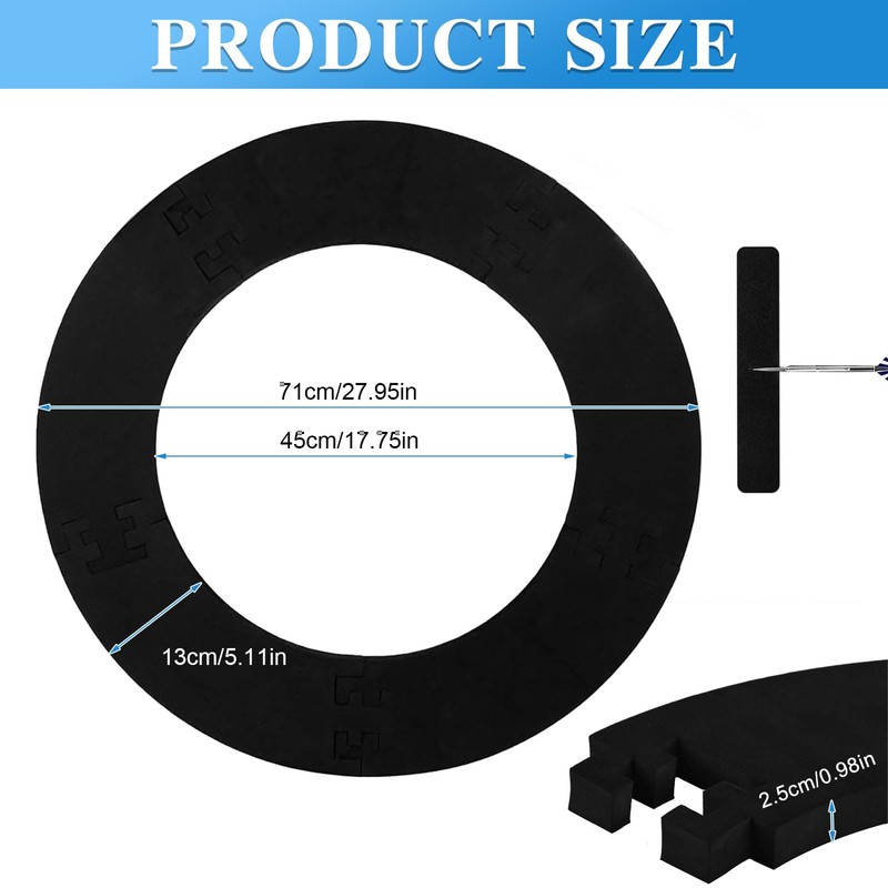 Bocguy Dartboard Protective Ring, Surround Dartboard, Dartboard Border, Dart Wall