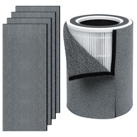 Harebery Upgrade HP670 Replacement Filter Set Compatible with Hunter HP670 Large Tower Purifier, Part Number H-HF670-VP, 1 Premium Filter + 4 Carbon Pre-filters