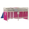 vidaXL Cabin Bed Curtains Pink Polyester