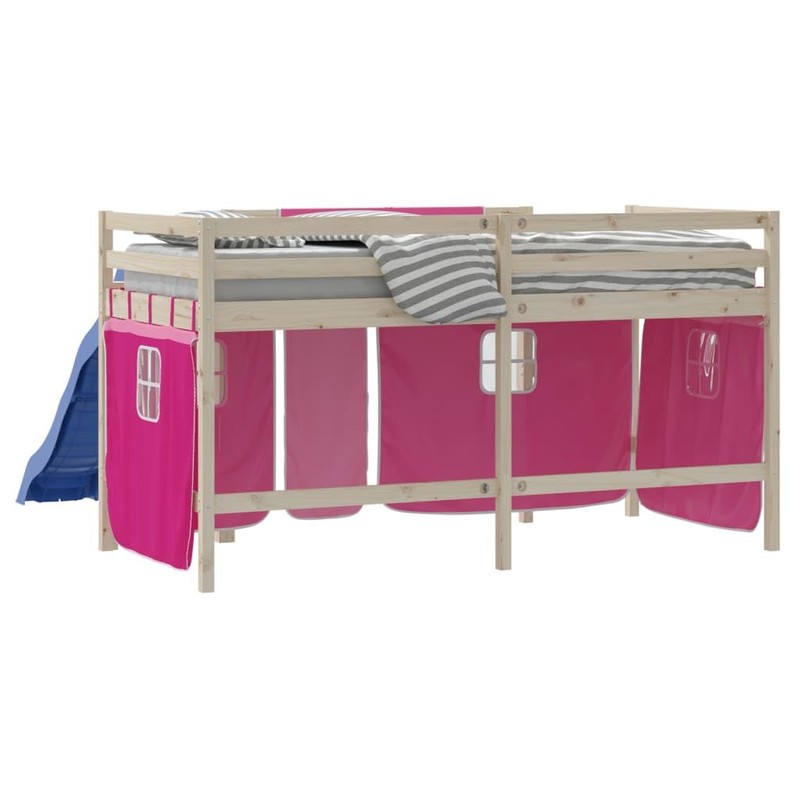 vidaXL Cabin Bed Curtains Pink Polyester