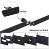 CCJH 6.6FT/79'' Bi-Folding Sliding Barn Door Hardware Kit Heavy Duty
