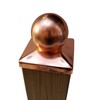 5.5" x 5.5" Solid Copper Ball Post Cap for True/Actual