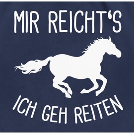 Shirtracer - Gym Bag Backpack - Horses - Bags - Mir reichts ich geh Riding, 04 Navy Blue