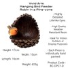 Pine cone & Robin Hanging Bird Feeder, gorgeously detailed