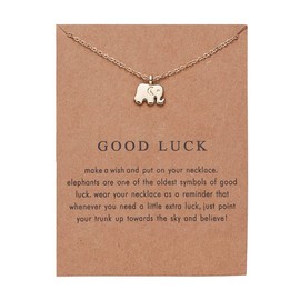 Good Luck Elephant Gifts for Girls Gold Elephant Necklace for Women Men Best Friend Necklaces Friendship Gifts for Women Friends christmas birthday gift