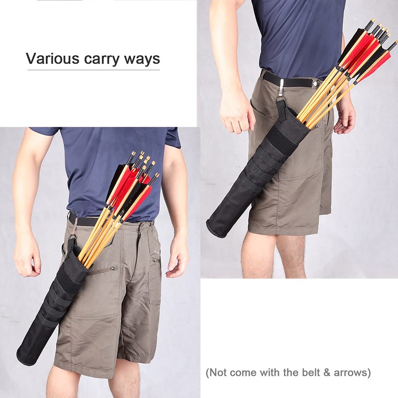 KRATARC Archery Lightweight Back Arrow Quiver Dual Use Hip Arrows