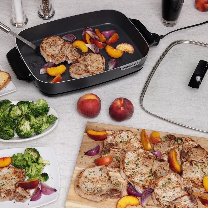Presto 06858 16-Inch Slimline Electric Skillet with Glass Cover -