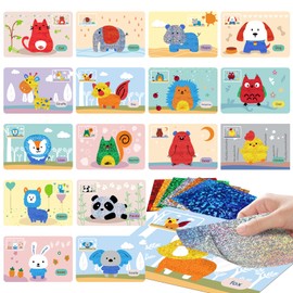 Nilez Foil Art Kit for Kids Animals Paper Crafts Arts and Crafts for Kids Fun Kit Projects Activities Craft Crafts 6 7 8 9 10 Boys Girls Children