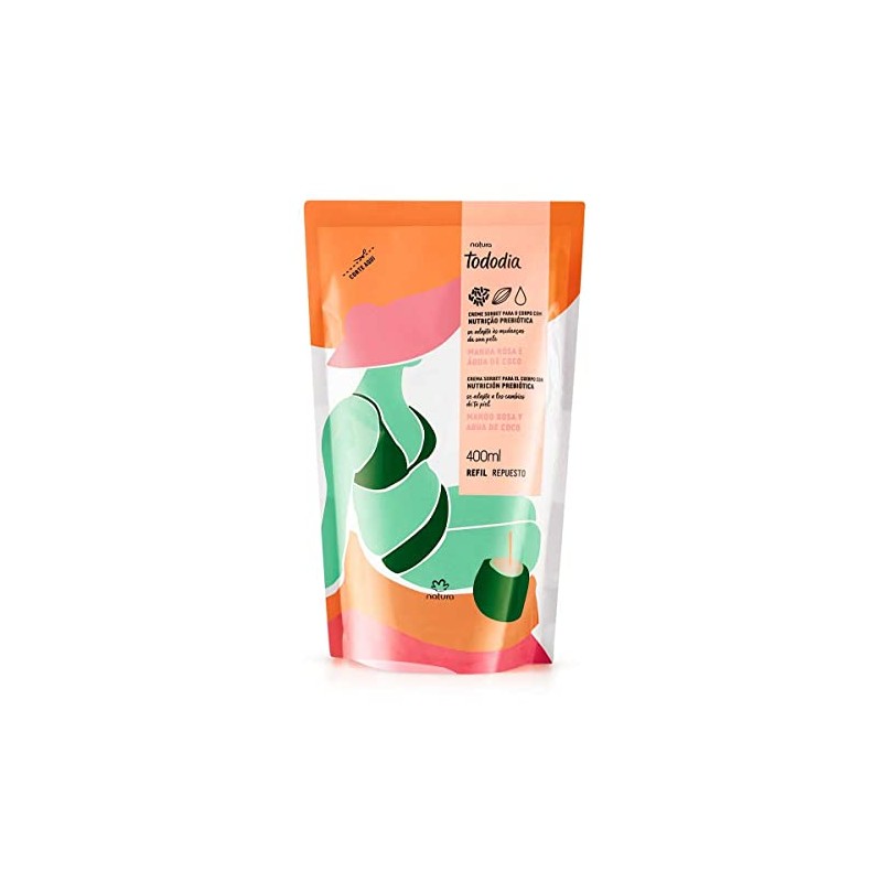 Respuesto Crema Mango Rosa y Agua De Coco Tododia Natura