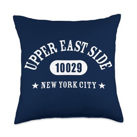 UPPER EAST SIDE 10029 NEW YORK CITY / NYC Athletic Design Throw Pillow