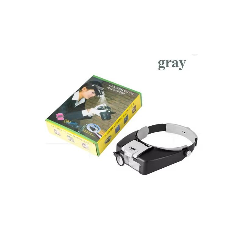 Head-Mounted Magnifier with LED Light – 1.5X, 3X, 8.5X &