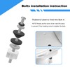 Universal 2 Pcs Toilet Seat Hinge Bolts Kit, Waterproof Stainless,