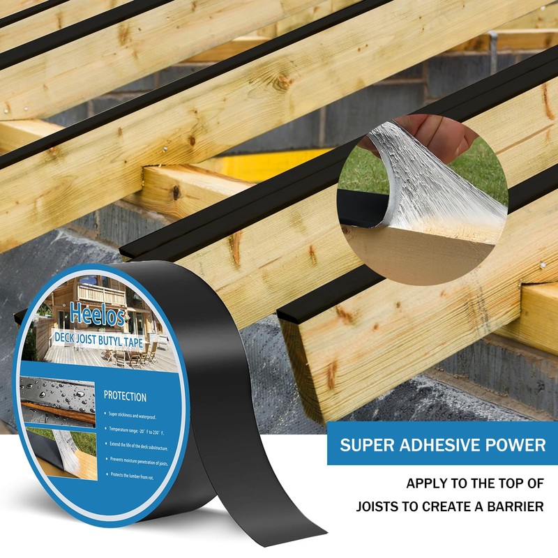 Heelos Deck Joist Tape 1-5/8'' x 50', Butyl Deck Tape