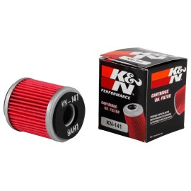K&N KN-141 Oil Filter Fits Suzuki Motorcycle, High Flow Media, Bypass Valve, 1yr