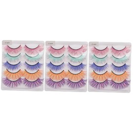 Baluue 15pairs Natural Look False Eyelashes Soft and Lightweight Fake Lash Extensions for Occasions Easy Application and Reusable for Dramatic Eye Makeup
