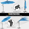 Tangkula 10 ft Cantilever Umbrella w/32 Solar-Powered LED Lights, Functional