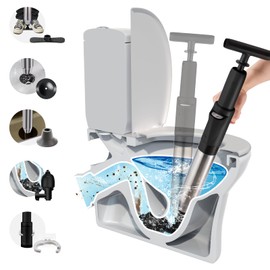 Sewokon Toilet Unblocker, Toilet Plunger, Toilet Plungers for Unblocking, Plunger Toilet Unblocker, Toilet Unblocker Heavy Duty,Plunger Toilet Unblocker,Sink Plunger,Strongest Toilet Unblocker(Black)