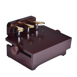 FILISITE Piano Pedal Extender Adjustable Piano Foot Pedal Extender with 3 Pedal (Brown)