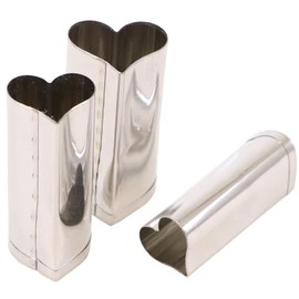 Kanda 078107 18-8 Stainless Steel, Raw Cut, 3-Piece Set, Heart, Commercial Use