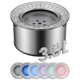 Heouvo 1Gallon Large Dog Water Bowl No Spill, [Anti Digging Lid & Rubber Bottom] Spill Proof Dog Bowl, Anti Splash Mess Dripless Slow Drinking Stainless Steel Water Bowl for Sloppy Messy Drinkers Car